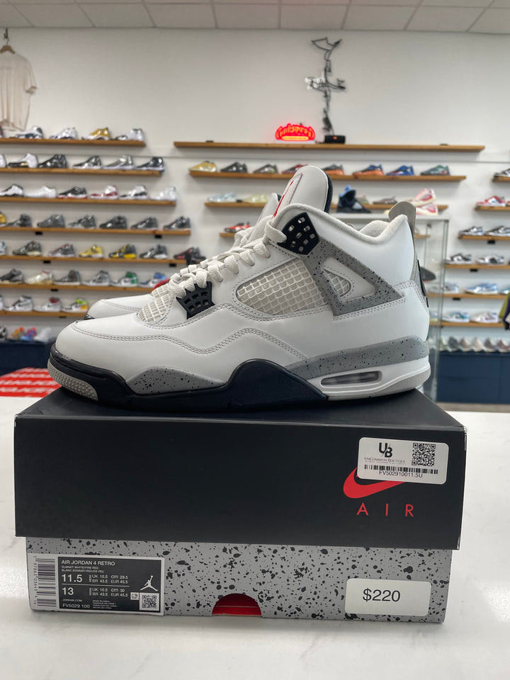 Jordan 4 Retro White Cement (2025) - Worn