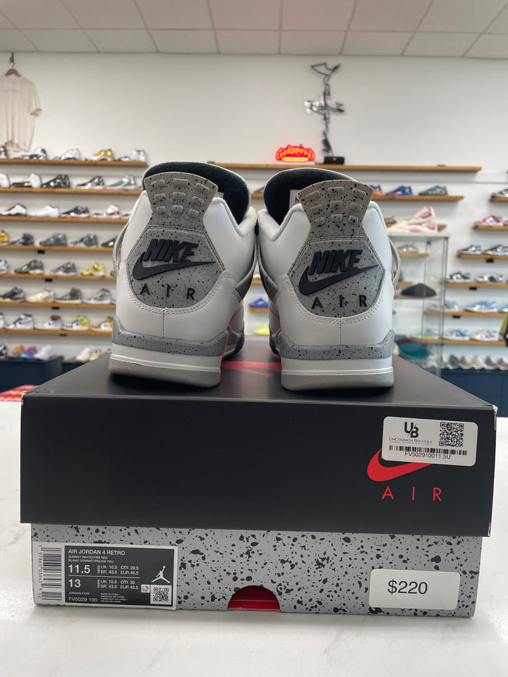 Jordan 4 Retro White Cement (2025) - Worn
