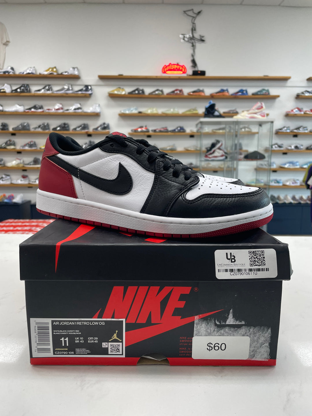 Jordan 1 Retro Low OG Black Toe (2023) - Worn
