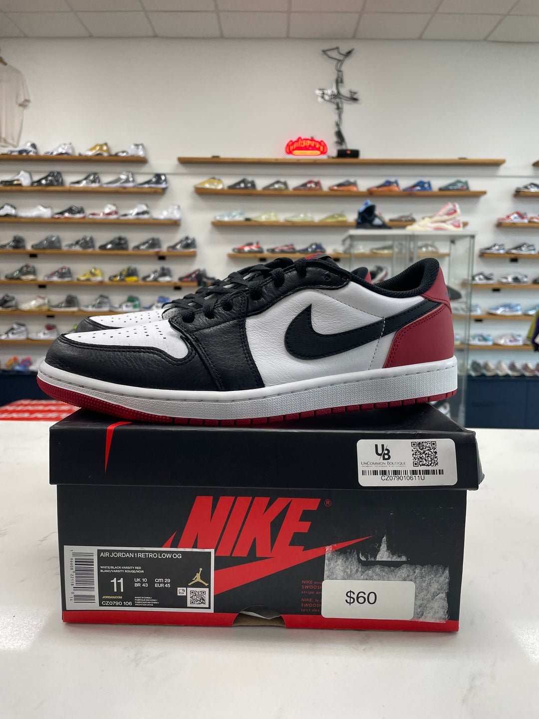 Jordan 1 Retro Low OG Black Toe (2023) - Worn