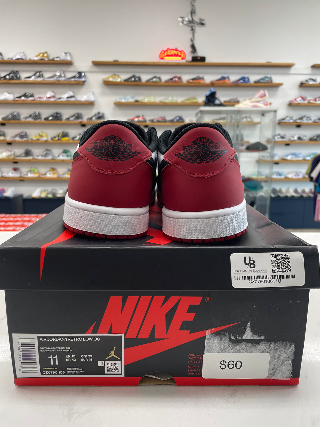 Jordan 1 Retro Low OG Black Toe (2023) - Worn