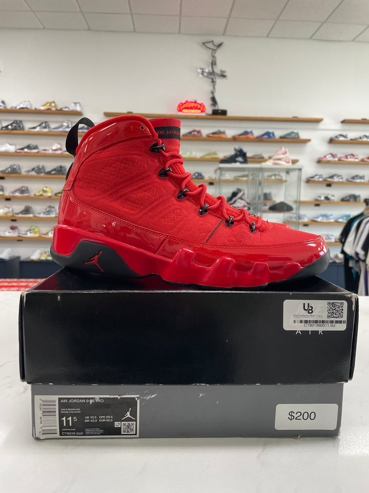 Jordan 9 Retro Chile Red - Worn