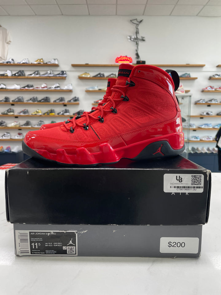 Jordan 9 Retro Chile Red - Worn