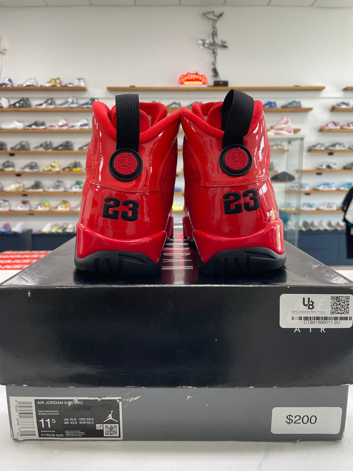 Jordan 9 Retro Chile Red - Worn