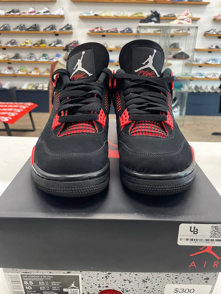 Jordan 4 Retro Red Thunder - Worn