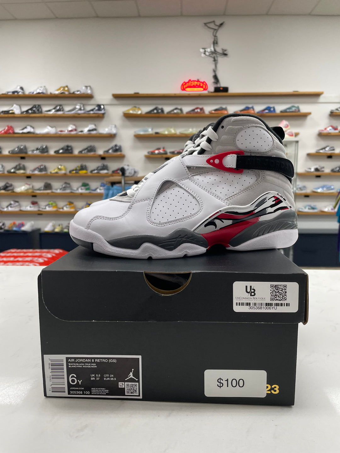 Jordan 8 Retro White True Red (2025) (GS)