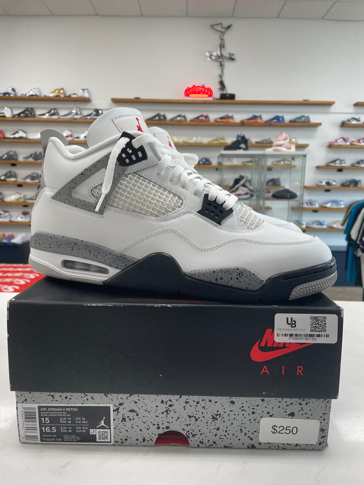 Jordan 4 Retro White Cement (2025) - Worn