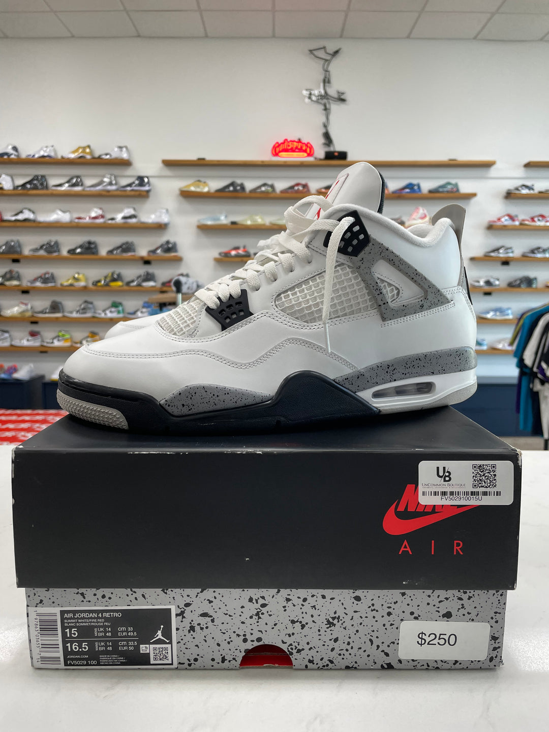 Jordan 4 Retro White Cement (2025) - Worn