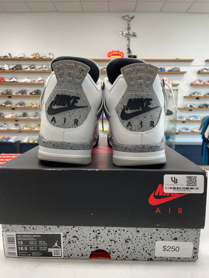 Jordan 4 Retro White Cement (2025) - Worn