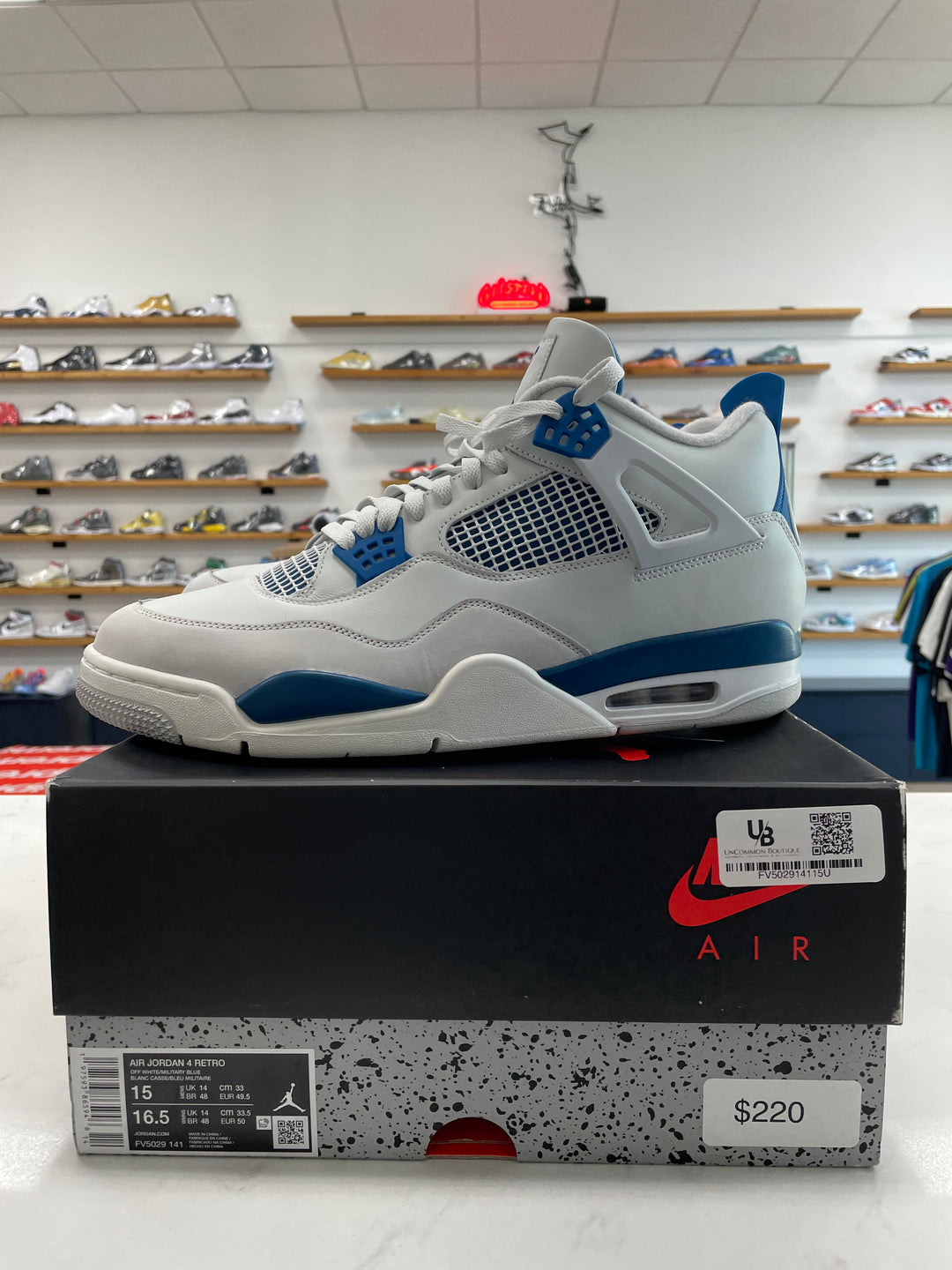 Jordan 4 Retro Military Blue (2024) - Worn