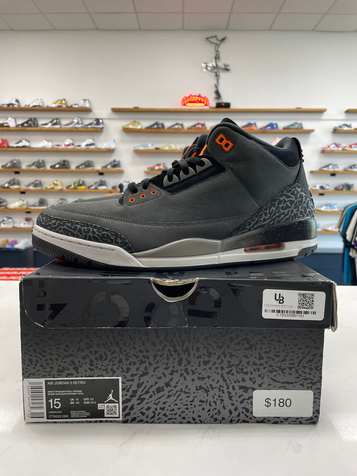 Jordan 3 Retro Fear Pack (2023) - Worn