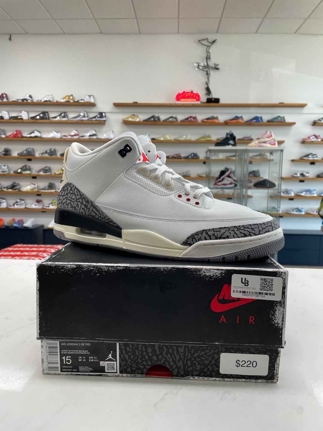 Jordan 3 Retro White Cement Reimagined - Worn