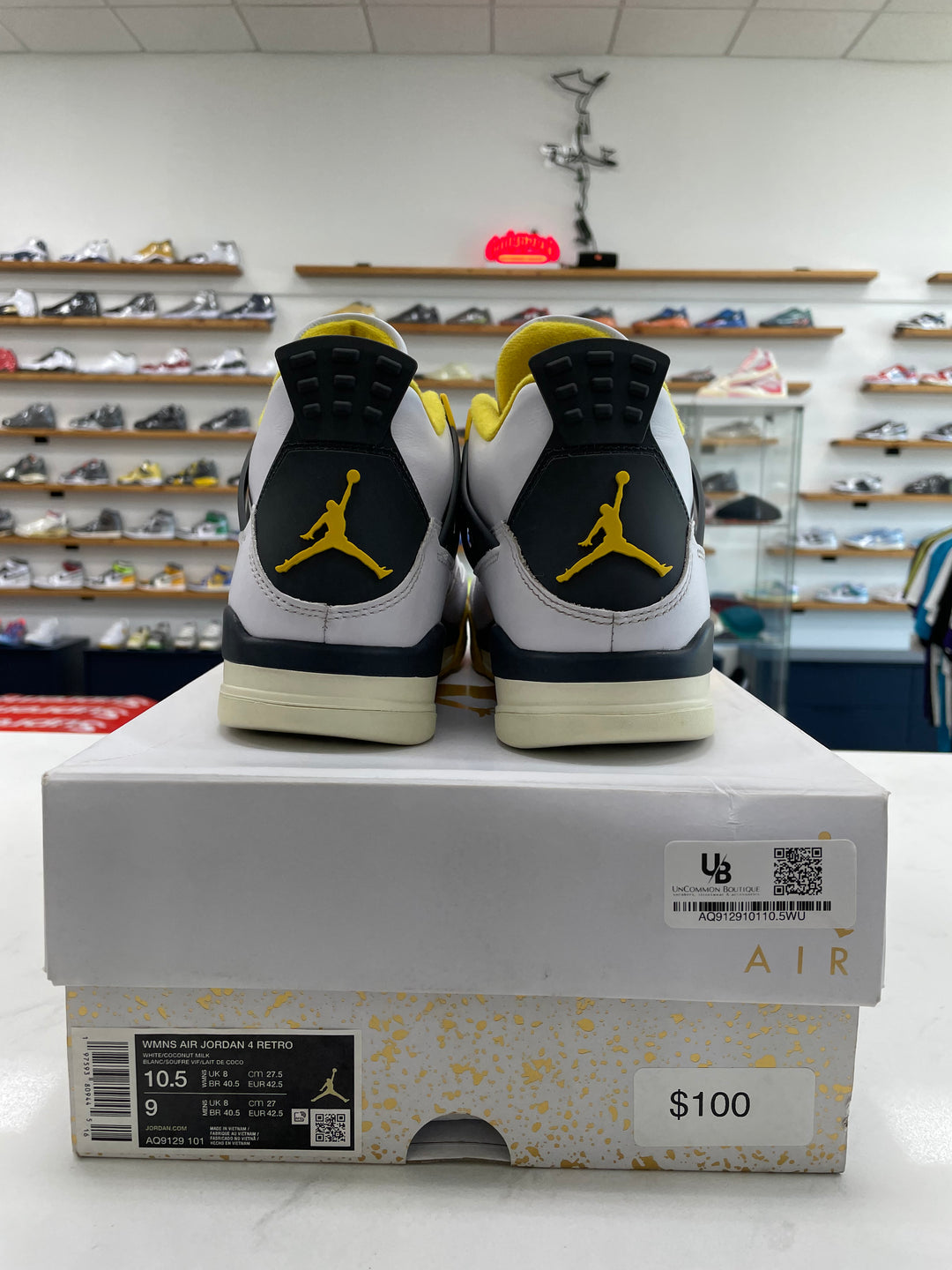Jordan 4 Retro Vivid Sulfur (Women's) - Worn