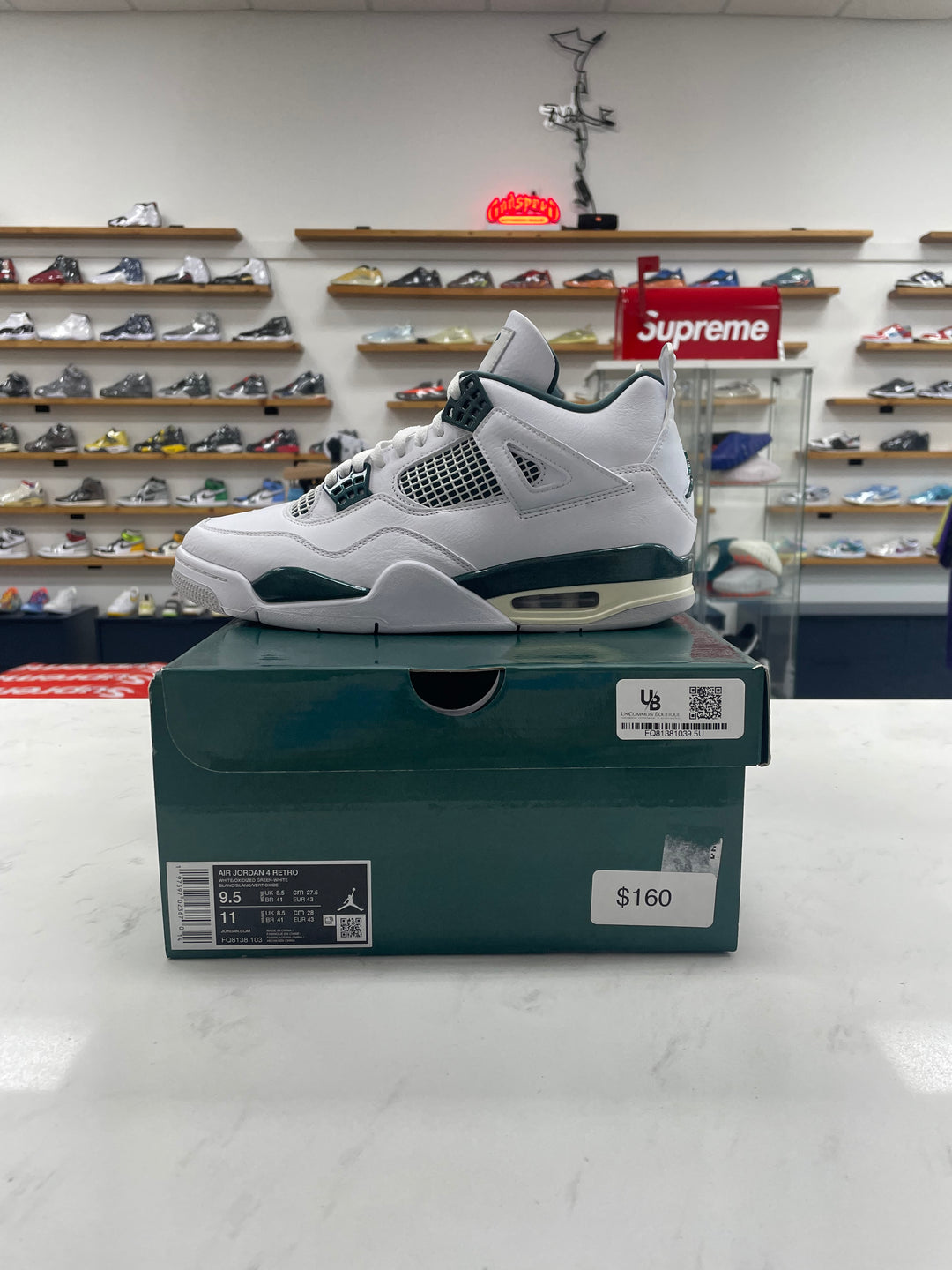 Jordan 4 Retro Oxidized Green - Worn