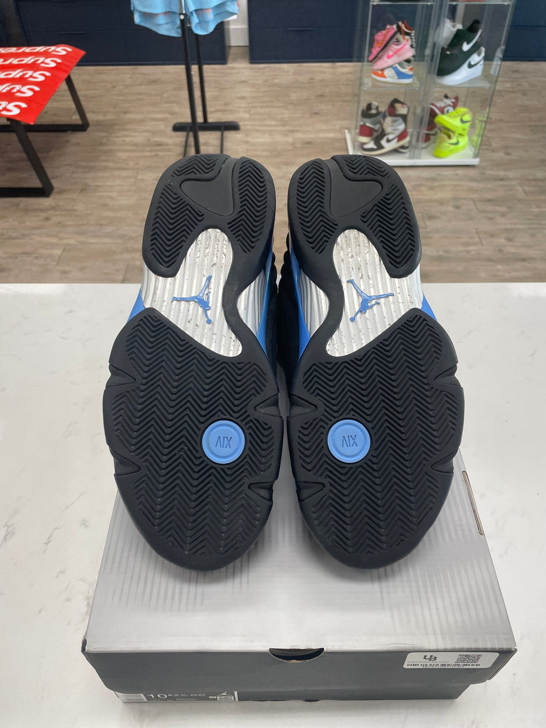 Jordan 14 Retro Black University Blue (2026) - Worn