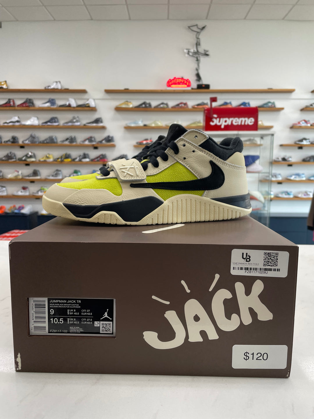 Jordan Jumpman Jack TR Travis Scott Bright Cactus - Worn