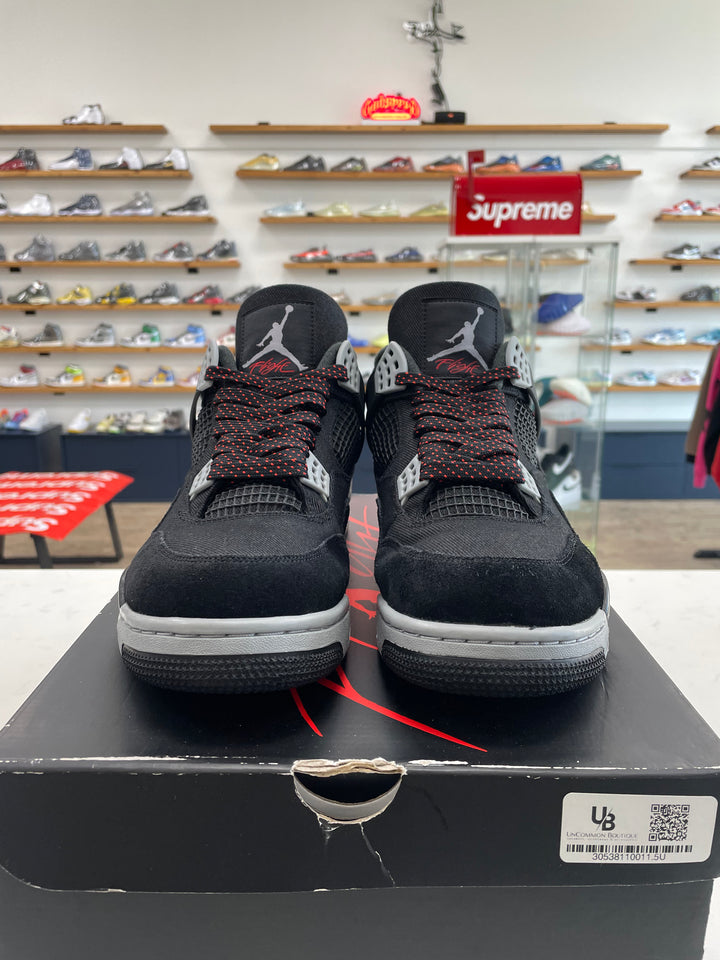 Jordan 4 Retro SE Black Canvas - Worn
