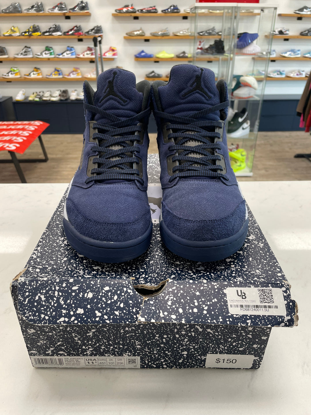 Jordan 5 Retro Midnight Navy - Worn