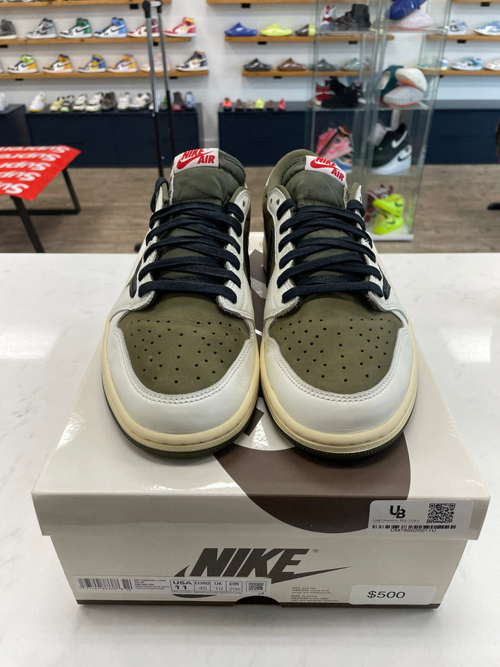 Jordan 1 Retro Low OG SP Travis Scott Medium Olive - Worn