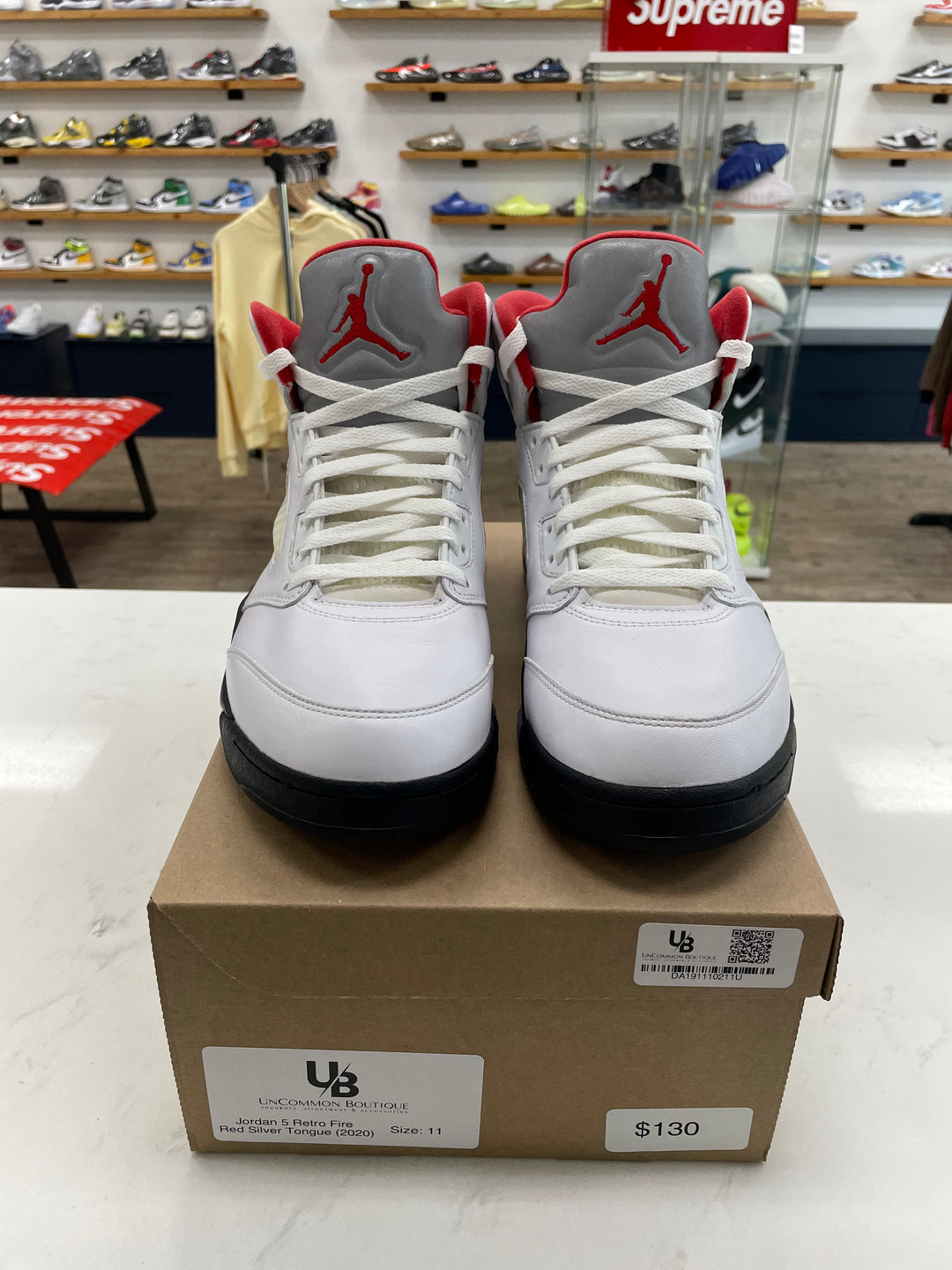 Jordan 5 Retro Fire Red Silver Tongue (2020) - Worn