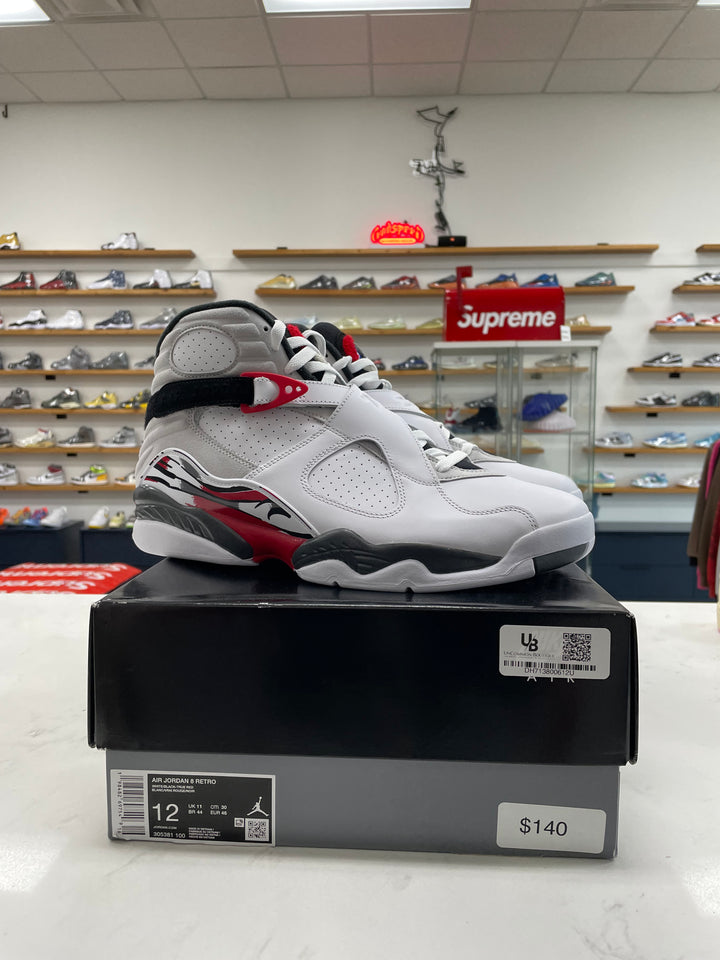 Jordan 8 Retro White True Red (2025) - Worn