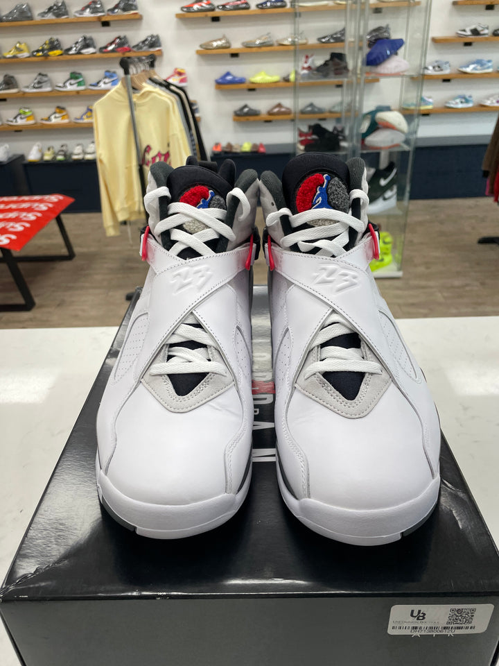 Jordan 8 Retro White True Red (2025) - Worn