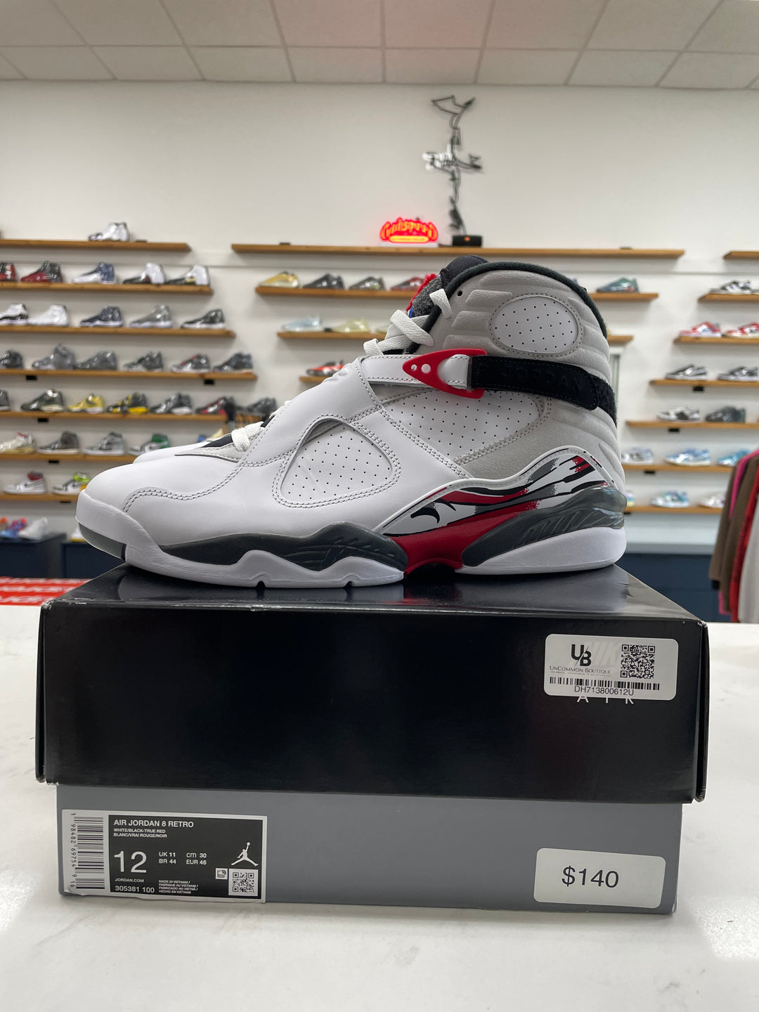 Jordan 8 Retro White True Red (2025) - Worn
