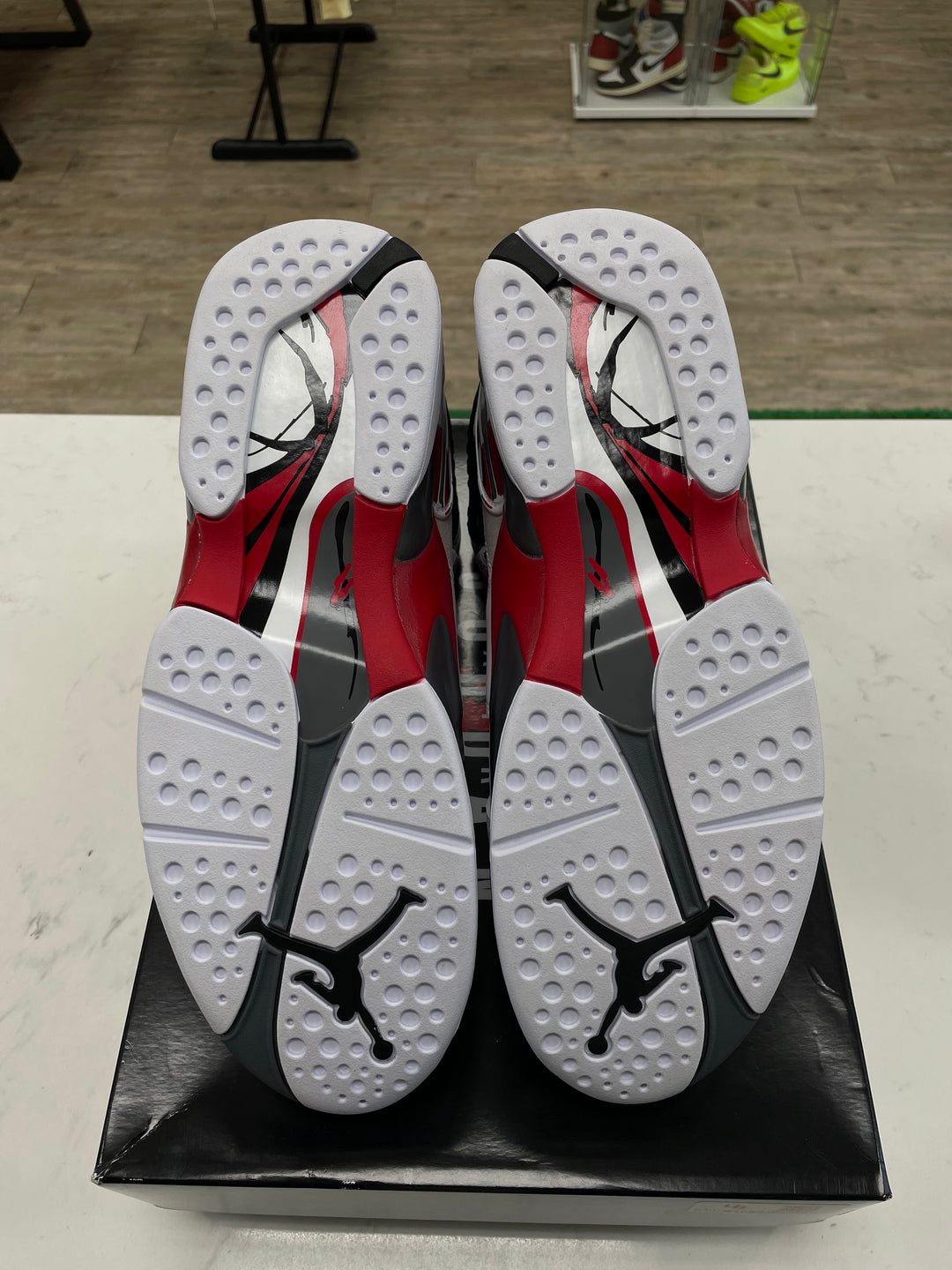 Jordan 8 Retro White True Red (2025) - Worn