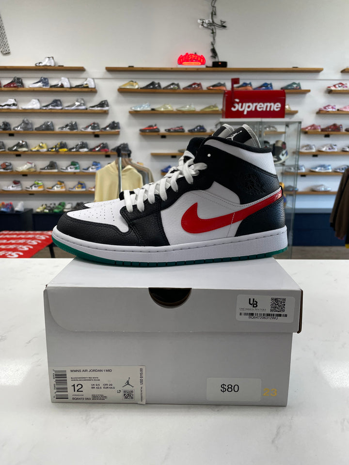 Jordan 1 Mid Alternate Swooshes Red Yellow (Women's) - Worn