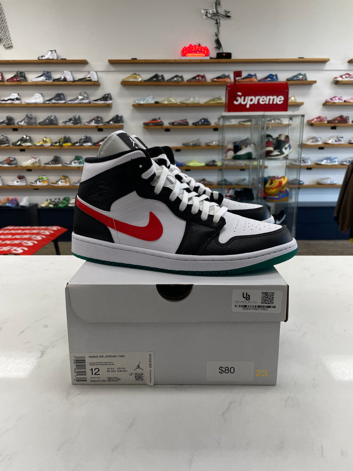 Jordan 1 Mid Alternate Swooshes Red Yellow (Women's) - Worn