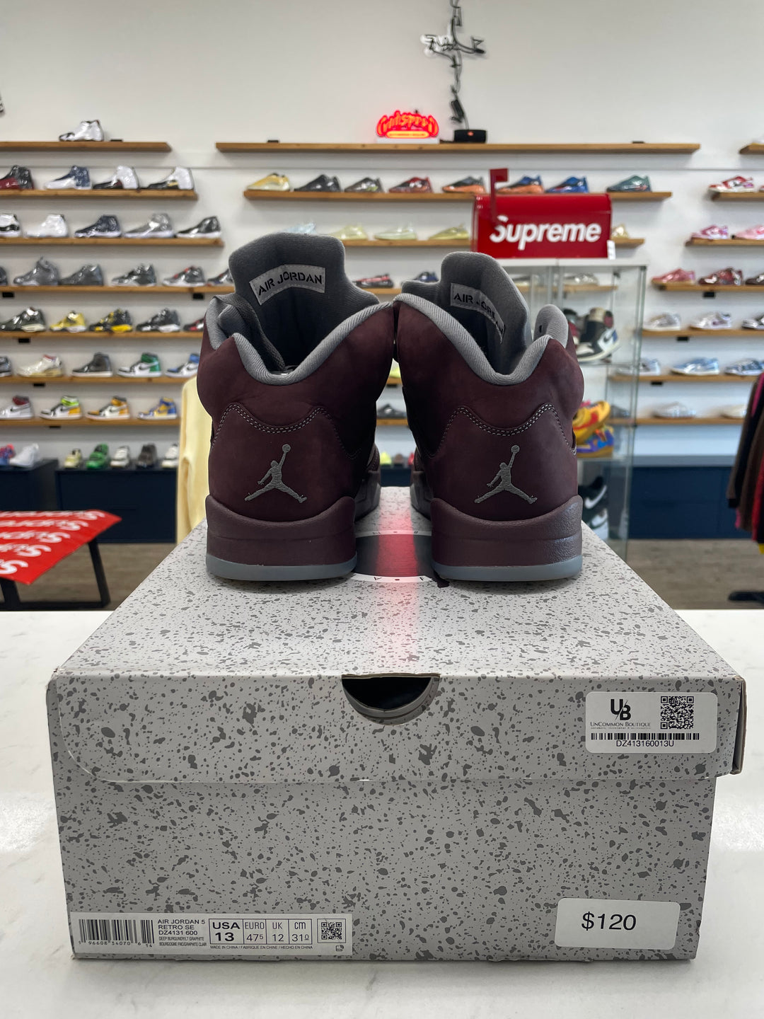 Jordan 5 Retro Burgundy (2023) - Worn