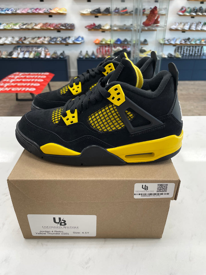 Jordan 4 Retro Yellow Thunder (GS)- Worn