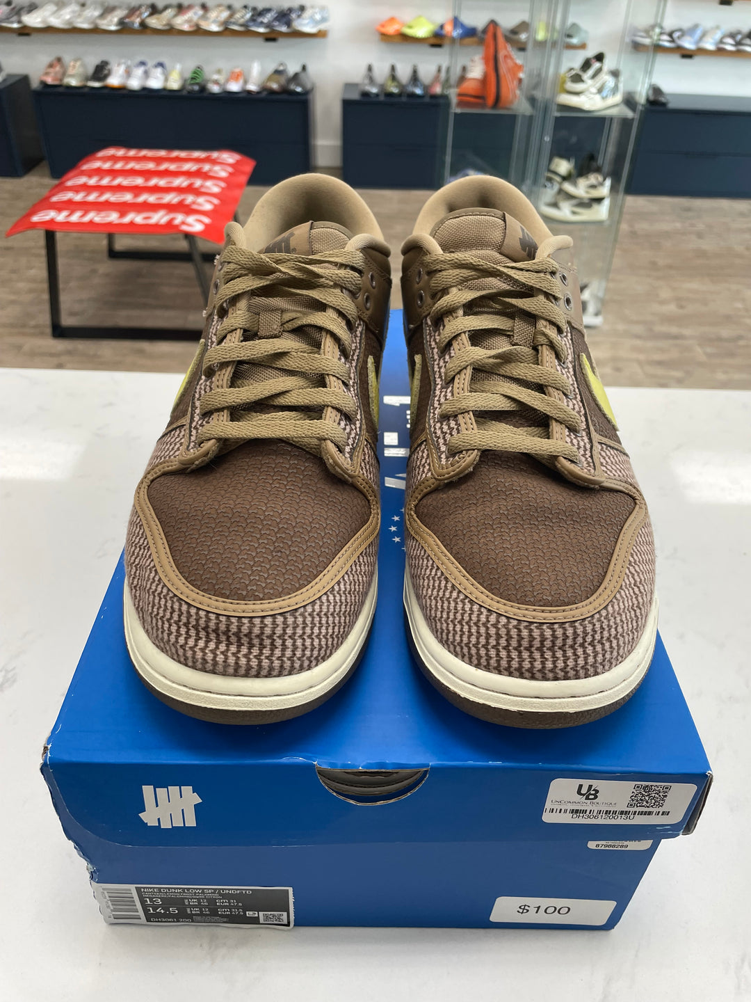 Nike Dunk Low SP Undefeated Canteen Dunk vs. AF1 Pack- Worn
