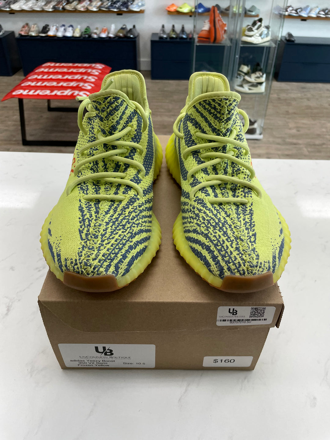 adidas Yeezy Boost 350 V2 Semi Frozen Yellow- Worn