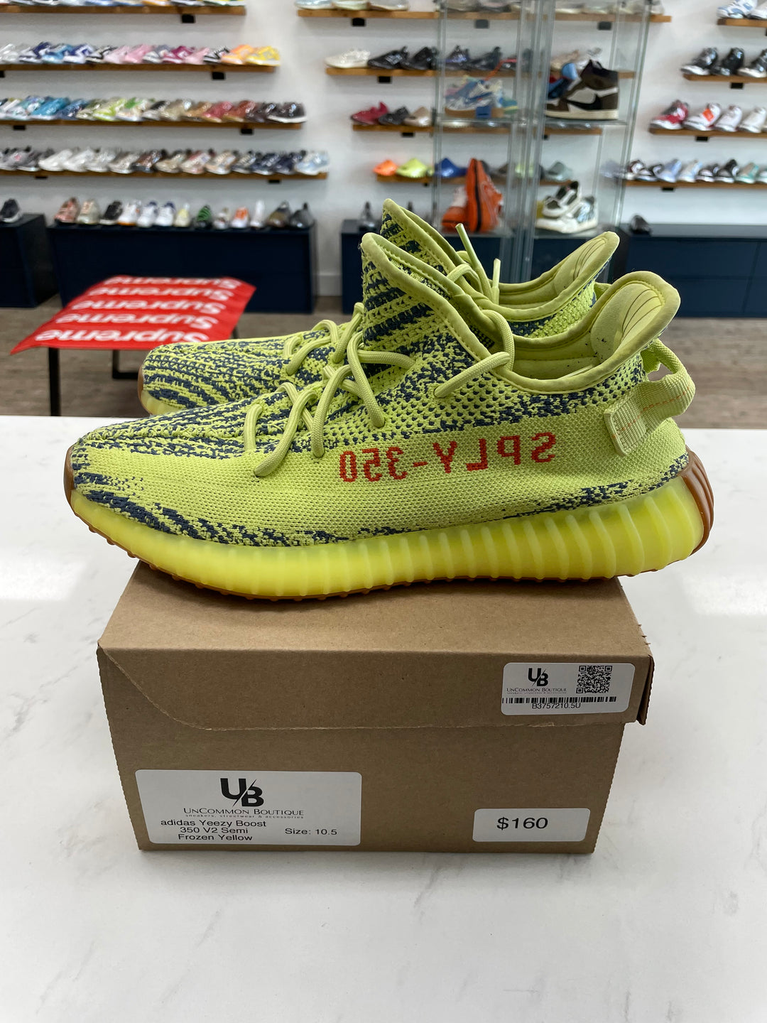 adidas Yeezy Boost 350 V2 Semi Frozen Yellow- Worn