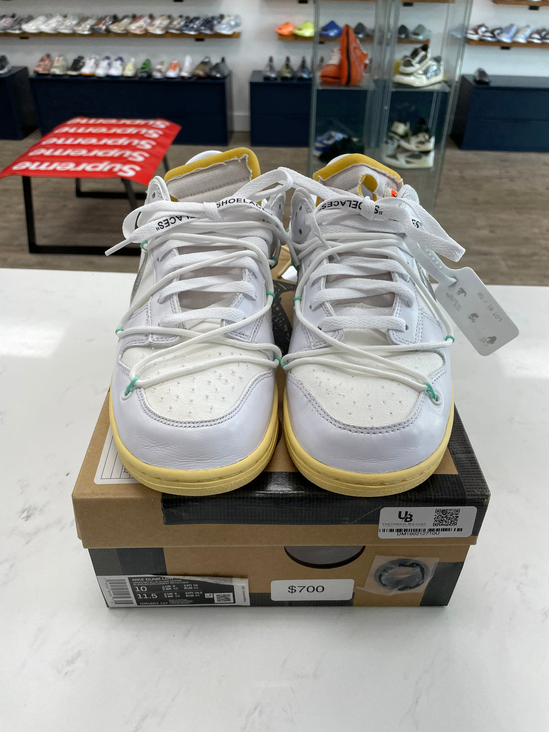 Nike Dunk Low Off-White Lot 1- Worn