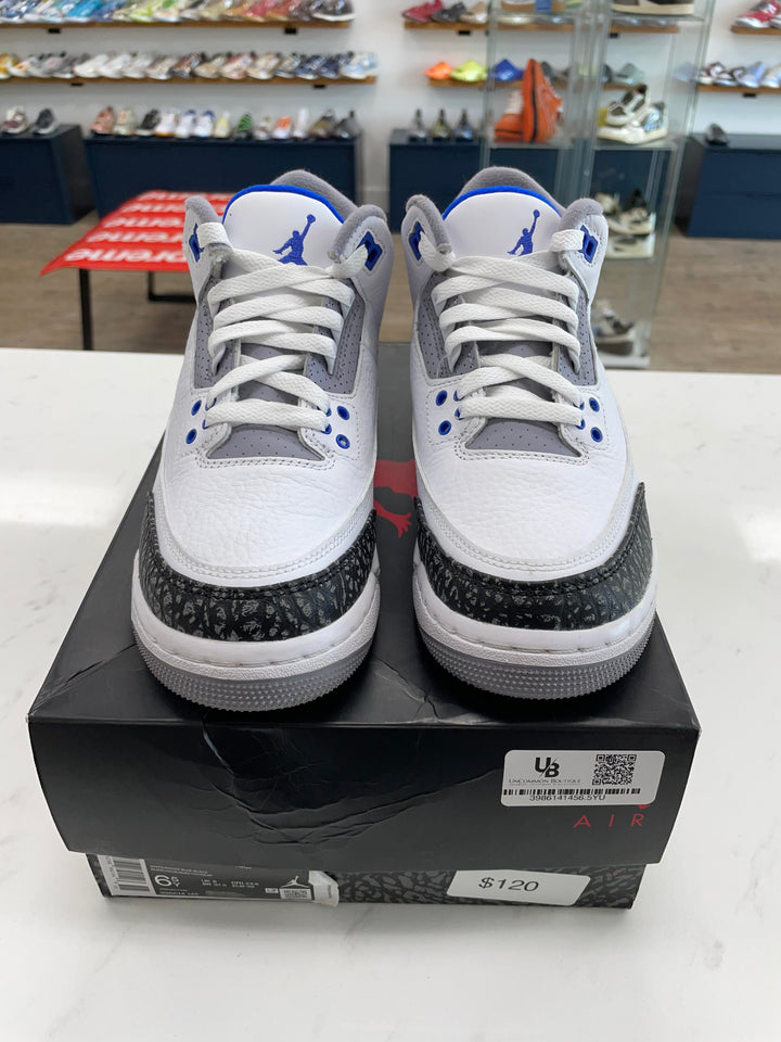 Jordan 3 Retro Racer Blue (GS)- Worn