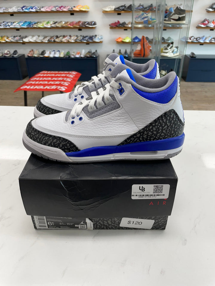 Jordan 3 Retro Racer Blue (GS)- Worn