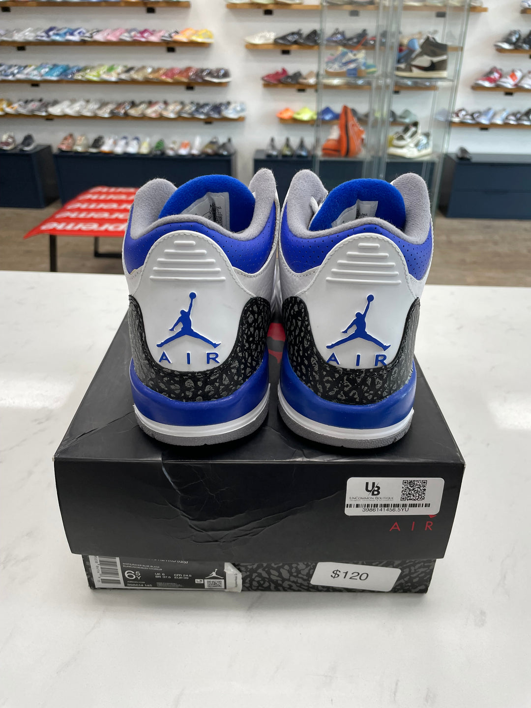 Jordan 3 Retro Racer Blue (GS)- Worn