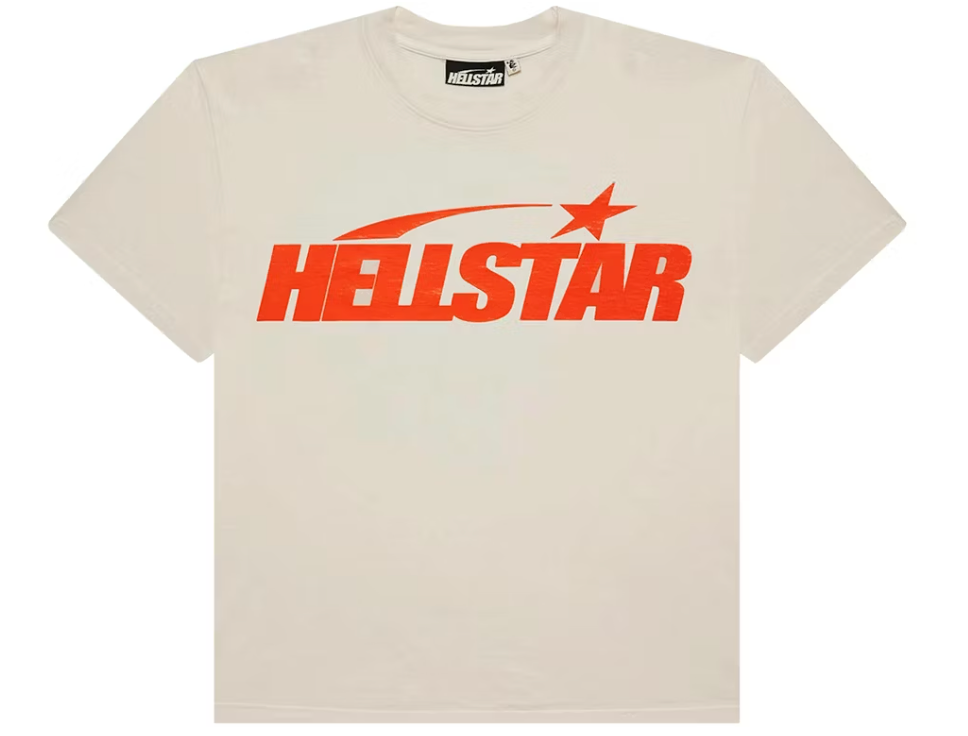 Hellstar Classic T-shirt (Regular Print) White/Orange