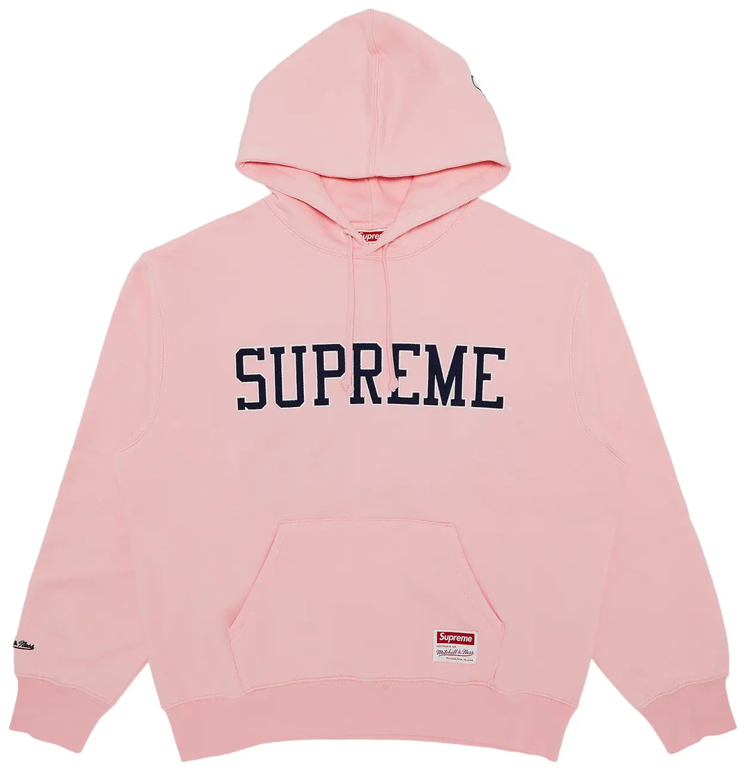 Supreme Mitchell & Ness NCAA Hooded Sweatshirt Pink