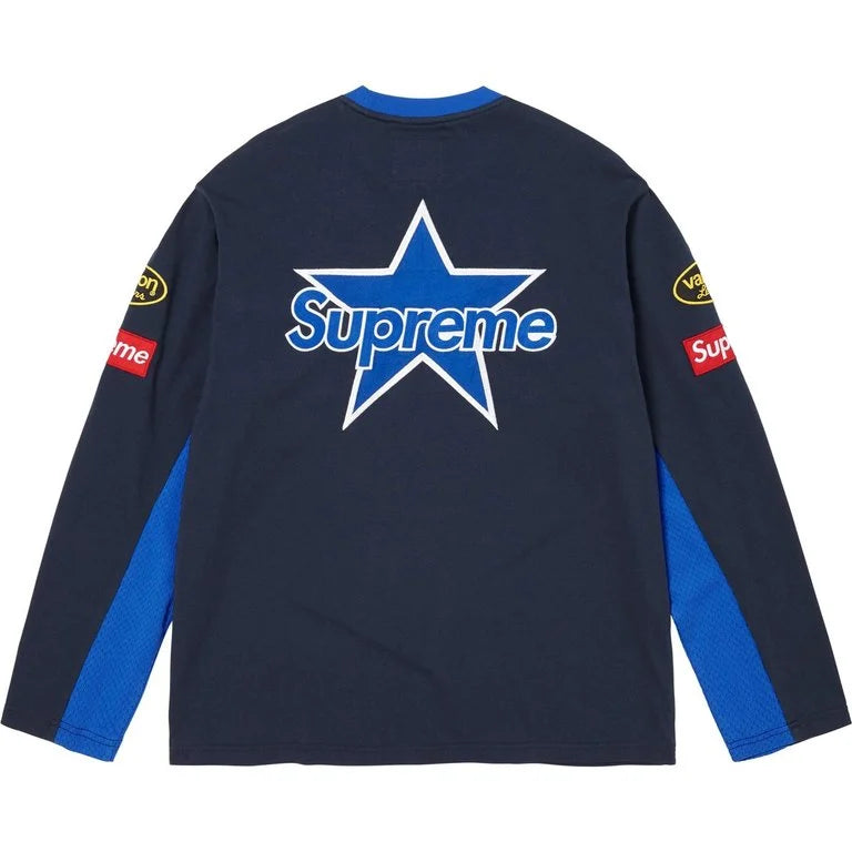 Supreme Vanson Leathers L/S Top Navy