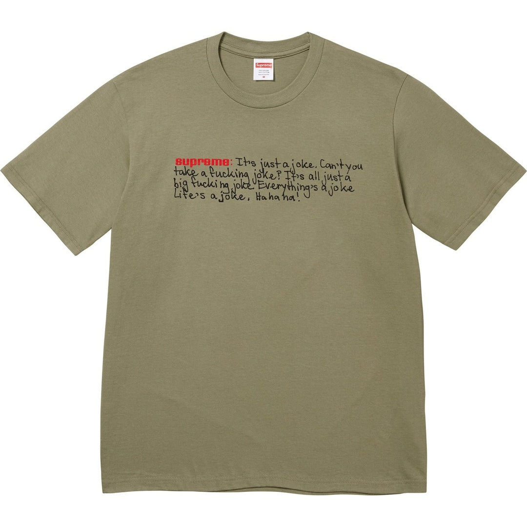 Supreme Joke Tee Light Olive