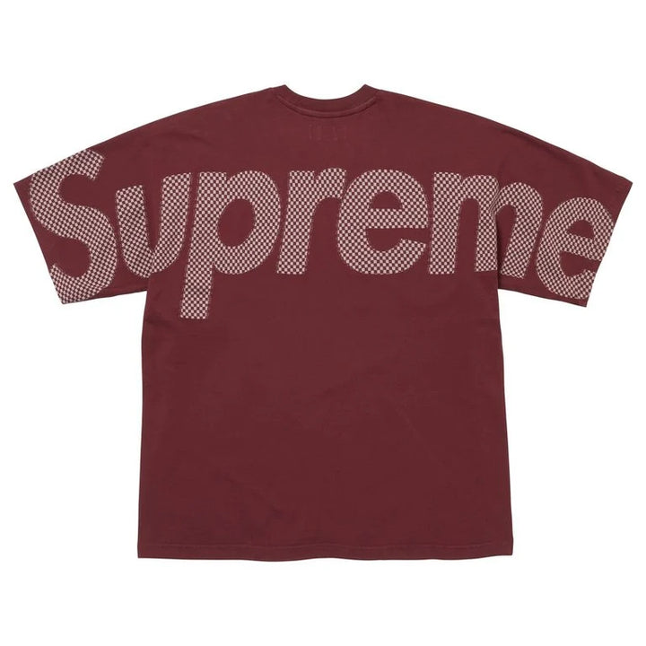 Supreme Checkerboard Intarsia S/S Top Burgundy