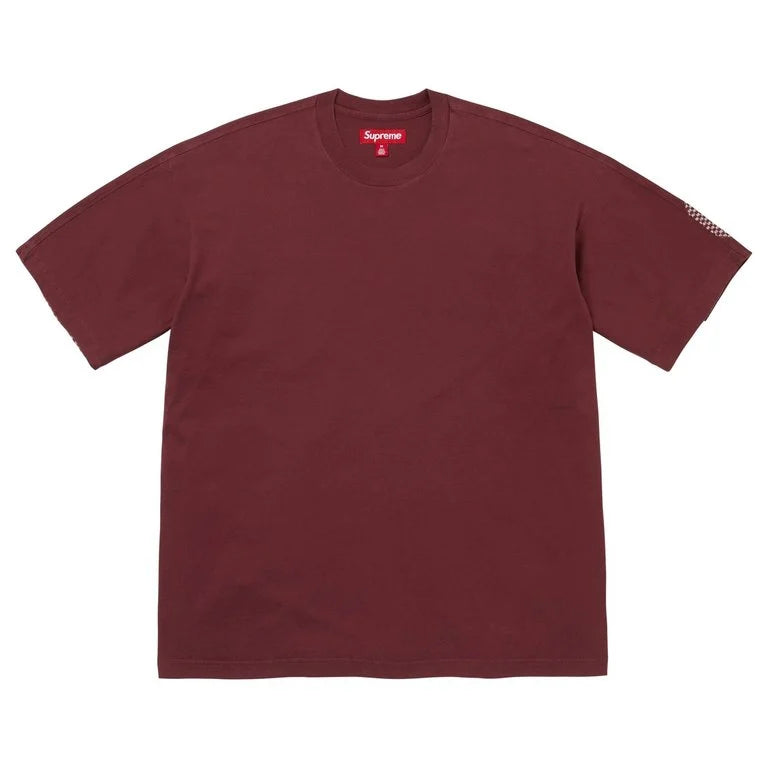 Supreme Checkerboard Intarsia S/S Top Burgundy