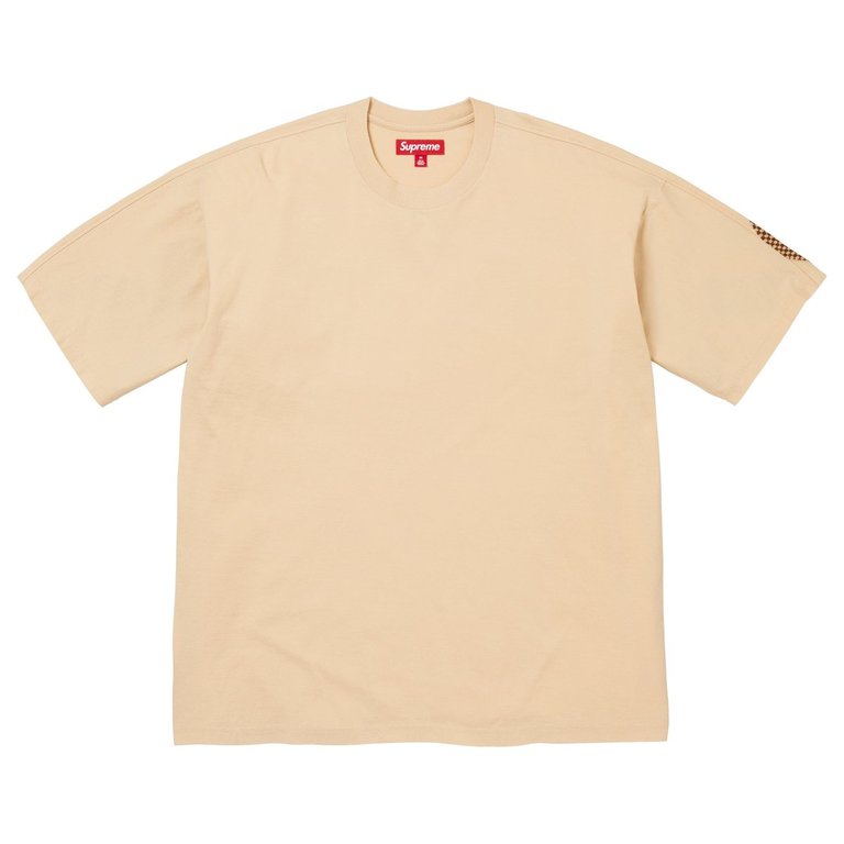 Supreme Checkerboard Intarsia S/S Top Light Tan