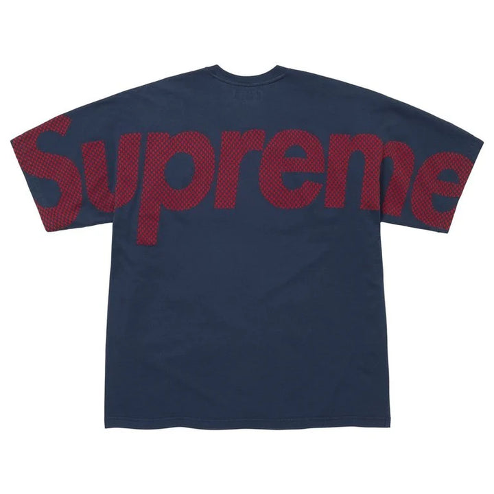 Supreme Checkerboard Intarsia S/S Top Navy