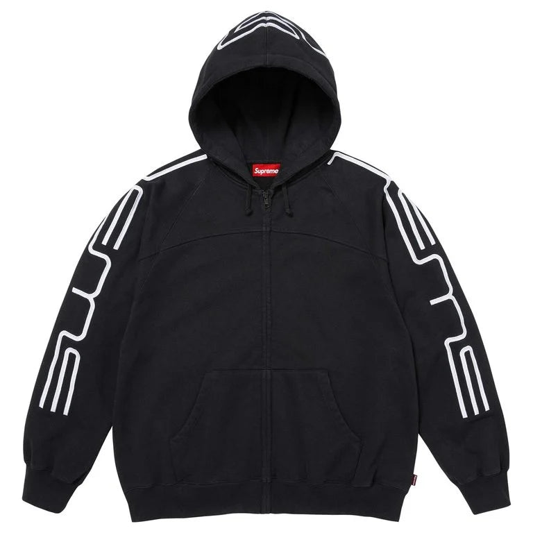 Supreme Connect Zip Up Hooded Sweatshirt Black