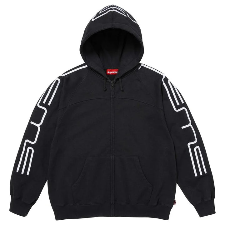 Supreme Connect Zip Up Hooded Sweatshirt Black