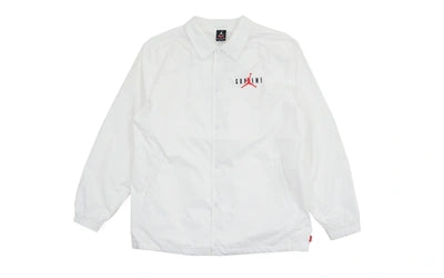 Supreme Jordan Coaches Jacket White